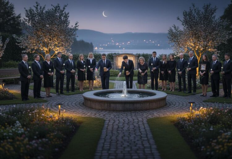 Cérémonie au jardin du souvenir lors de la dispersion
